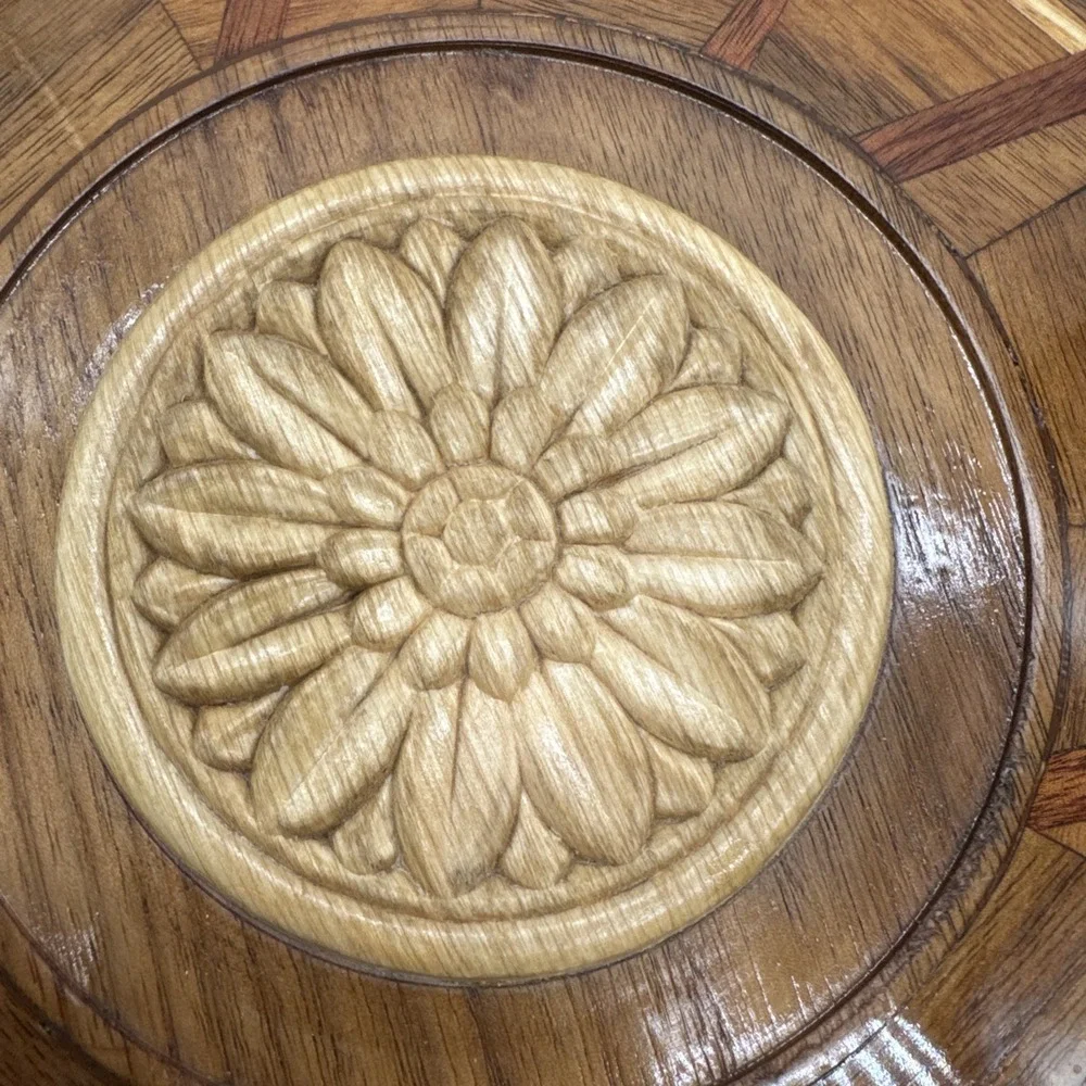 Lazy Susan Mixed Wood Some Inlaid With Spinning Tray 10